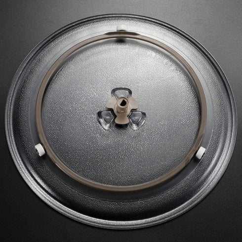 Y Type Coupled 9.6"/24.5 cm Glass Microwave Turntable Plate Compatible for Small Microwave...
