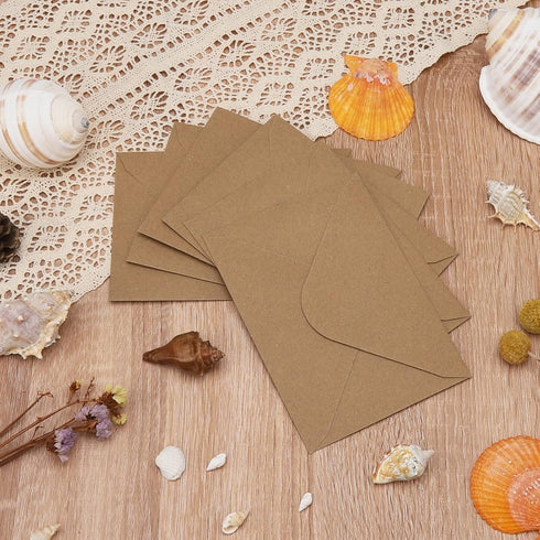 100 Pack Kraft 4x6 Envelopes, Contour Flap A4 Envelopes for Engagement Invites, Weddings Invitation, announcements, Baby shower, Perfect for RSVP ...