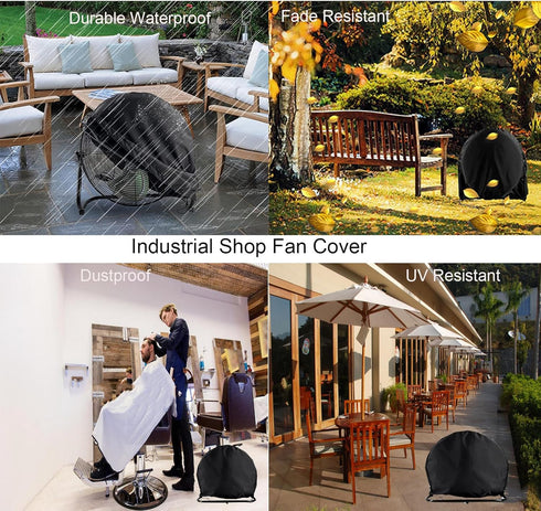 Industrial Floor Fan Cover, Waterproof & Dustproof Fan Cover Fit For Most 18" 20" High Velocity Electric Industrial Shop and Home Floor Fan...