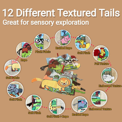 Baby Books, Tummy Time Cloth Toys, 0-6 Months Touch and Feel Sensory Book for Girls 6 to 12 Months, Early Learning Stroller Car Seat Toy, Newborn ...