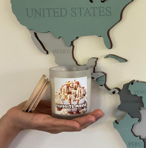 South Star Candle | Favorite Movie | 100% Natural Coconut/Soy Wax | Wooden Wick | Premium Fragrance Oils | 5.3 Oz (150 g) | Handmade Scented Candl...