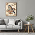 Posterizer 1 pcs- Beautiful bird standing on red flowers-Art for Animal Lovers-Floral Botanical Art- Gift for Men Women Entrepreneur Teens-Decor f...