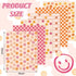 Whaline 6Pcs Retro Groovy Cotton Fabric Bundles 18 x 22 Inch Pink Orange Checkered Flower Fat Quarters Groovy Hippie Quilting Patchwork Squares Se...