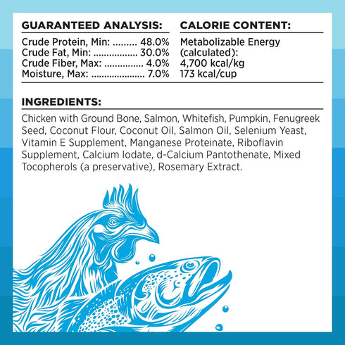 BIXBI Rawbble Freeze Dried Dog Food, Chicken & Salmon Recipe, 4.5 oz - 94% Meat and Organs, No Fillers - Pantry-Friendly Raw Dog Food for Meal, Tr...