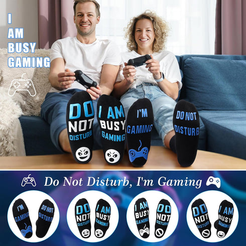 Nucinzua Birthday Gifts For Mens,Do Not Disturb Im Gaming Socks for Men,TeenBoy,Fathers Day Socks Gifts for Dad From Daughter...