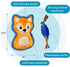 Outward Hound Mini Orka & Friends Fox Dog Toys 2-Pack – Dental Dog Chew Toy and Tough Plush Squeaky Dog Toy, Orange, XS...