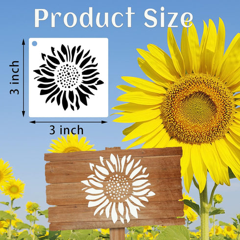 80 Pcs 3 x 3 Inch Stencils for Painting on Wood, Reusable Flower Stencils Butterfly Stencils Bird Plastic Stencils Bee Wall Stencil DIY Craft Temp...