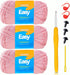 Soft Amigurumi Yarn for Crocheting with Easy-to-See Stitches Chunky Yarn Bulk, Knitting & Crochet Supplies for Beginner to Crochet Amigurumi and O...