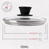 Cuisinel Glass Lid - 6"-inch/15.24-cm/158mm - Compatible with Lodge - Fully Assembled Tempered Replacement Cover - Oven Safe for Skillets Pots Pan...