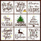 Set of 9 Christmas Stencils for Painting on Wood – Art Stencils for Drawing, Signs, Wall Art, Canvas, Fabric - Stencils for Crafts Reusable - incl...