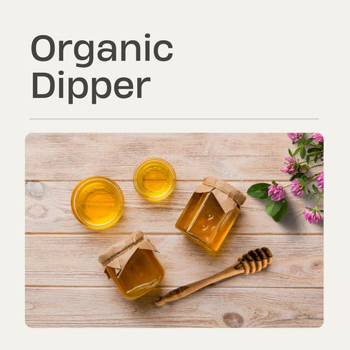 Olive Wood Honey Dipper Stick | 100% Mediterranean Olive Wood Stirrer Spoon for Honey Jar Dispenser | Drizzling Utensil for Waffle, Pancakes | Sti...