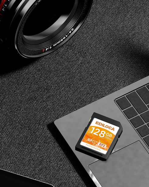 EF2_128GB UHS-I SD Card UHS-I Memory Card Fast Storage, Read Speed 100MB/s, Write Speed 90MB/s, C10, U3, V30, Full-HD & 4K Video, SD Card, Must-Ha...