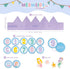 BONNYCO Mermaid Birthday Crown with Interchangeable Numbers from 0 to 9 & Themed Figures First Birthday Gifts for Girls, Birthday Hat, 1st Birthda...