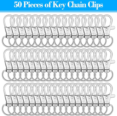 anezus 100Pcs Key Chain Clip Hooks Swivel Lanyard Snap Hook Keychain Hooks for Lanyard Key Rings Crafting...