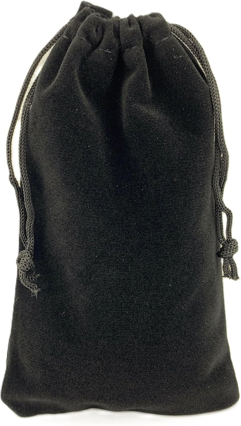 AEAOA Gift Bags, Pack of 25 Pieces 6" X 4" Velvet Drawstring Jewelry Pouches, for Candy, Pins, Jewelry, Treats, Birthday Party Favors (Black)...