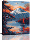 Japanese Wall Art Mount Fuji Pictures Wall Decor Asian Landscape Canvas Painting Print Home Modern Artwork Decorations Framed for Bathroom Living ...