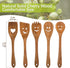 MFC 5-Piece Wooden Cooking Spoons - Kitchen Spatula Set from Natural Cherry Wood - Wooden Spoons for Cooking - Funny Utensil Set with Smiley Faces...