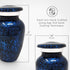 Small Blue Keepsake Cremation Urn for Human Ashes | Miniature Memorial Urns | Personal Cremation Keepsake | for Men or Women | Elegant Tribute for...