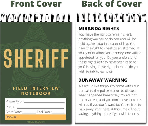 Law Enforcement Incident Report Notepads, Sheriff, Security & Police Gear, EDC Officer Notebook, Cop Gifts, Interview Equipment Accessories Book, ...