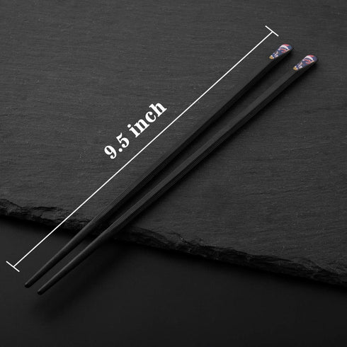 SUPJOYES 6 Pairs Fiberglass Chopsticks - Reusable Japanese Chopsticks Dishwasher Safe, Non-Slip Chop Sticks Multipack, 9.5 Inch...