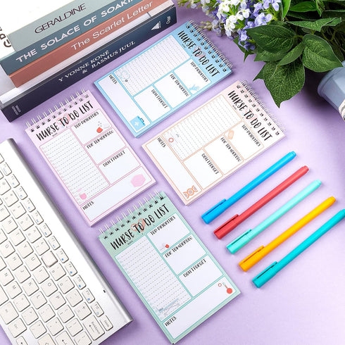 Gueevin Nurse Gift To Do List Notepad Nurse Notepad Spiral Nursing Daily Notepad Notebook Undated Nurse Notepad 4 x 6 Inch Planning Pads for Nurse...