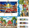 Small Jigsaw Puzzles for Adults 150 Pieces Vintage American illustration Mini Jigsaw Puzzles Oil Painting Challenging Mini Puzzles Tiny Jigsaw Puz...