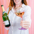 Pavilion Gift Company I Used To Be Hitched But I'm Better Now 11 Oz Red Ombre & Gold Unique Tipsy Stemmed Wine Glass, Pink...