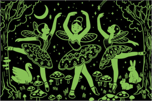 Mudpuppy Moonlight Ballet – 100 Piece Glow in The Dark Puzzle with Magical Scene of Iconic Swan Lake Ballet and Hidden Puzzle Details in The Dark ...