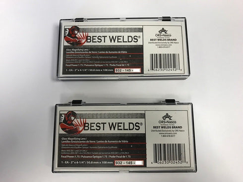 2 EACH Welding helmet magnifier/cheater lens, 2 x 4.25, 1.50 diopter, GLASS...