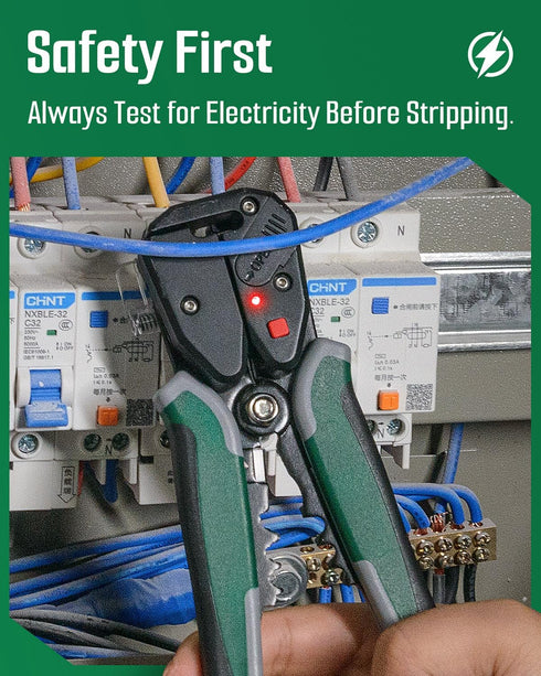 TWS-322 Self Adjusting Wire Stripper with Non-Contact Voltage Detection, 4-in-1 Automatic Wire Stripper Tool, Universal Wire Cutters and Crimping ...
