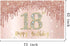 Sweet 18th Birthday Banner Backdrop Decorations for Girls, Rose Gold 18 Birthday Party Sign Supplies, Pink 18 Years Old Birthday Poster Background...