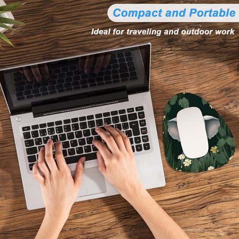 Rimilak Small Mouse Pad 6 x 7 Inch, Irregular Mini Mouse Pad with Non-Slip Rubber Base, Waterproof Compact Mouse Mat for Laptop Computer Wireless ...