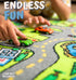 ToyVelt Kids Car Rug Playmat - Large 60” x 32” Road Traffic Carpet for Kids Ages 3–12 - Educational City Play Mat Made of Soft Polyester with Skid...