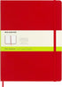 Moleskine Classic Notebook, Hard Cover, XL (7.5" x 9.5") Plain/Blank, Scarlet Red, 192 Pages (8055002855105)...
