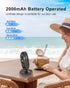 Desk Fan, Small & Quiet, USB Powered Table Fan, Rechargeable Battery Operated Fan, 3 Wind Speeds Powerful Mini Fan, Personal Portable Fan for Offi...
