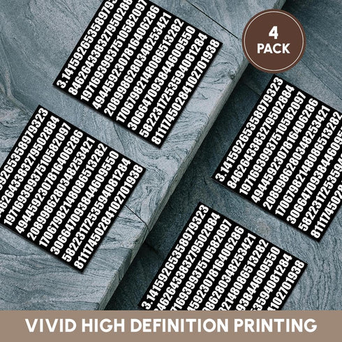 3dRose CST_164993_3 Pi Math Number Mathematical Modern Abstract Mathematic Numeric Figures Ceramic Tile Coasters, Set of 4...