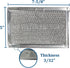 Air Filter Factory Replacement For WB06X10608 GE 5 x 7.62 x 0.09 Inches Microwave Oven Aluminum Mesh Grease 12-Layer Vent Hood Filter 2-Pack...