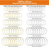100Pcs Round Earring Beading Hoop Rings,5Sizes Earring Finding Open Bezels Linking Rings Beading Hoop Earrings Pendant for DIY Craft Jewelry Makin...