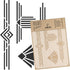 NAKLEO DIY Reusable Plastic Stencil - Art Deco Frames Borders 2 - Art Craft Wall Painting Pattern Template Scrapbooking Decoupage - Fabric Furnitu...
