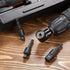 4-Piece Power Drill Sockets Adapter Sets,360°Rotatable 1/4" 3/8" 1/2" Impact Grade Driver Sockets Adapter Extension Set Drill Bit+105 Degree Right...