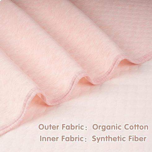 Organic Cotton Baby Blanket Warm, Breathable and Super Soft Quilted Toddler Blanket for Boys and Girls - Thermal Crib Blanket Thick and Light Weig...