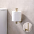 Toilet Paper Holder SUS304 Stainless Steel Round Size Brushed Gold 2 Pack...