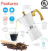 GROSCHE Milano Moka Stovetop Espresso Coffee Maker (3 Cup / 150 ml, White)...