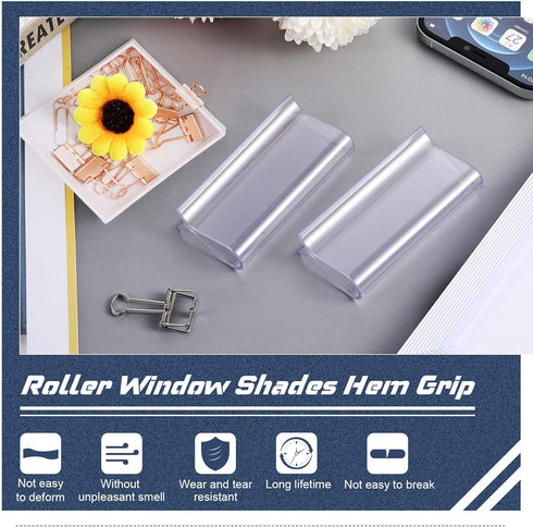 Roller Window Shades Shade Pull for Roller Shades Pull Down Shades Blinds for Windows Shade Grips Plastic Hem Grip Roller Shade Hardware for Home ...