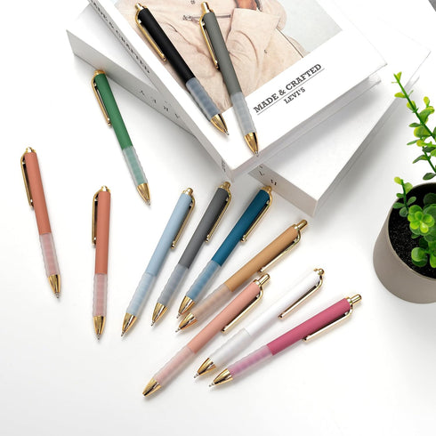 Linbsunne Ballpoint Pens Black Medium Point 1mm Pen with Super Soft Grip Ball Point Pen for Men Women Retractable Pens (18-Count)...