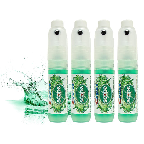Crest Scope | One 4-Pack of Mint Breath Mist Sprays (4 Total Sprays) - 0.24 ounce (7mL) - Made in an FDA Audited USA Facility...