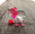 Garden Deco Glow in The Dark Pink Elephant Kick Football Hand Blown Art Glass Figurine Ornament Sculpture...