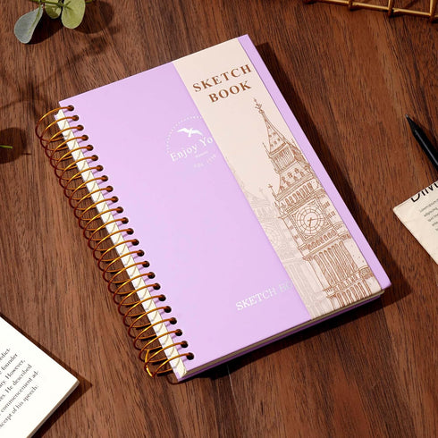Hardcover Sketchbook for Drawing 120 Sheets 5x7 Spiral Sketch Book for Women Men Kids Adults with 68lb 100gsm Smooth Paper A5 Sketch Pad for Drawi...