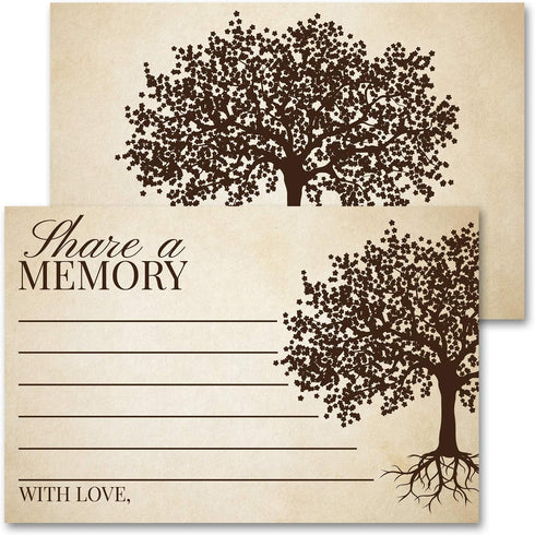 Pink Pixie Studio Deluxe Share A Memory Card Celebration of Life, Funeral Memorial Rememberance Service, Condolence Book, Retirement, Tree of Life...