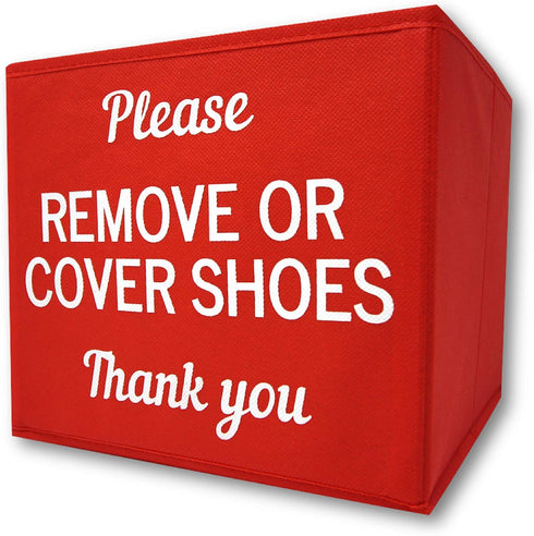 Shoe Cover Box | Disposable Shoe Bootie Holder For Realtor Listings and Open Houses, Please Remove Your Shoes Sign, Real Estate Agent Supplies...